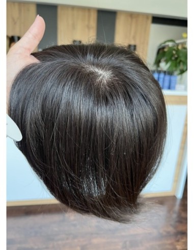 Ina 25cm silk top z grzywką -topper z włosów naturalnych