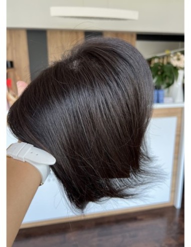 Ina 25cm silk top z grzywką -topper z włosów naturalnych