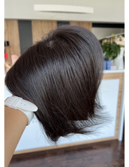 Ina 25cm silk top z grzywką -topper z włosów naturalnych