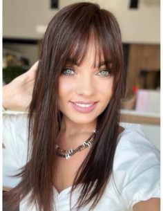 Nila 45cm z grzywką  silk top-topper z włosów naturalnych   z możliwością podklejania 2