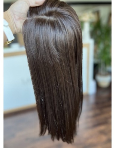 Nila 45cm z grzywką  silk top-topper z włosów naturalnych   z możliwością podklejania