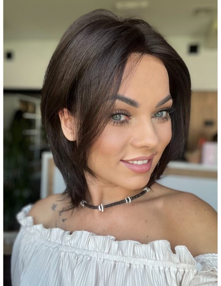 Idalia K2-Krótka peruka z włosów naturalnych  S/M