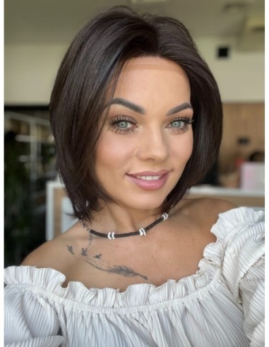 Idalia K2-Krótka peruka z włosów naturalnych  S/M