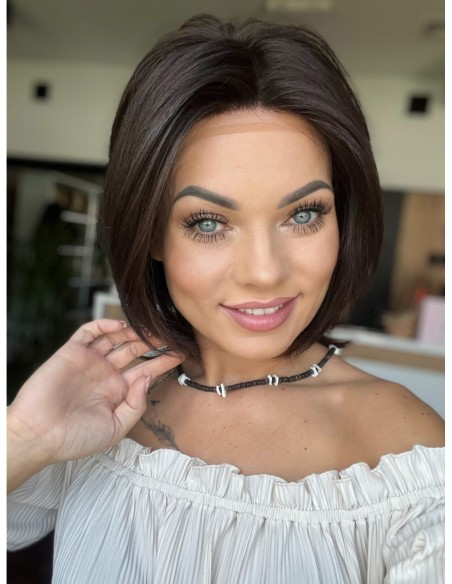 Idalia K2-Krótka peruka z włosów naturalnych  S/M