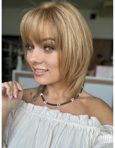 Idalia RT-Krótka peruka z włosów naturalnych  S/M