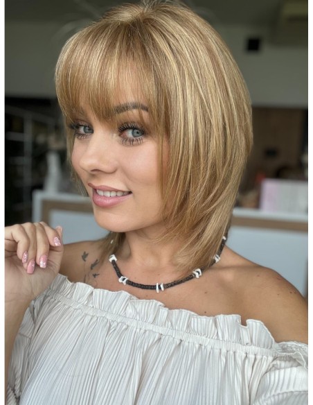 Idalia RT-Krótka peruka z włosów naturalnych  S/M