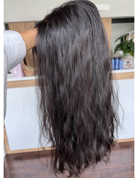 "INA 55" PERUKA Z WŁOSÓW NATURALNYCH FALOWANYCH "M"