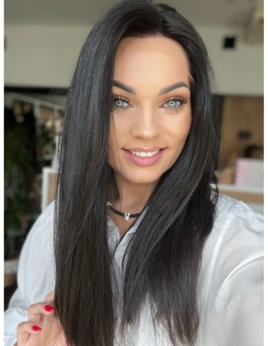 "INA 50" PERUKA MEDYCZNA Z WŁOSÓW NATURALNYCH "M"