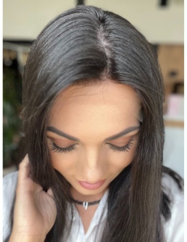 "INA 50" PERUKA MEDYCZNA Z WŁOSÓW NATURALNYCH "M"