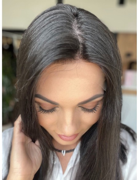 "INA 50" PERUKA MEDYCZNA Z WŁOSÓW NATURALNYCH "M"