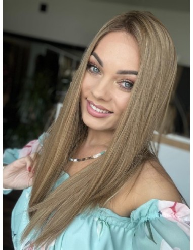 "KAROLA 50- Peruka z włosów naturalnych  "S" PREMIUM -Mikroskóra