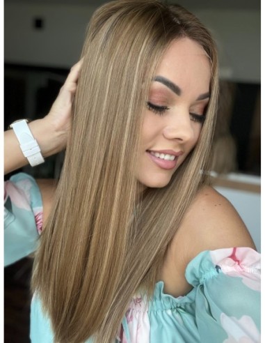 "KAROLA 50- Peruka z włosów naturalnych  "S" PREMIUM -Mikroskóra