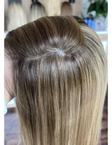 "KAROLA 50- Peruka z włosów naturalnych  "S" PREMIUM -Mikroskóra