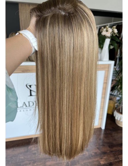 "KAROLA 50- Peruka z włosów naturalnych  "S" PREMIUM -Mikroskóra