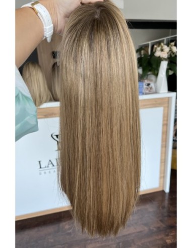 "KAROLA 50- Peruka z włosów naturalnych  "S" PREMIUM -Mikroskóra