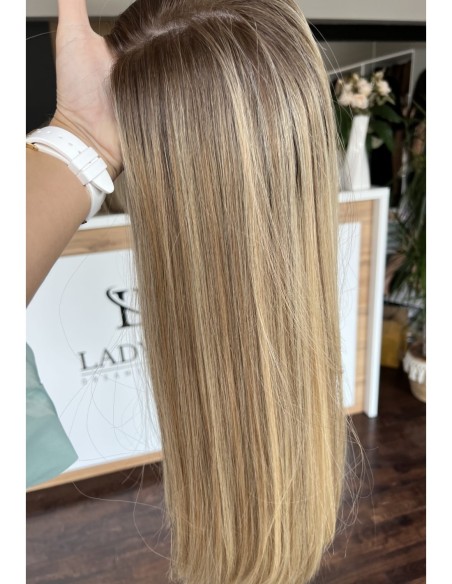 "KORNELIA 40-45 cm "TOPPER Z WŁOSÓW NATURALNYCH  PREMIUM