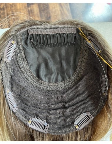 "KORNELIA 40-45 cm "TOPPER Z WŁOSÓW NATURALNYCH  PREMIUM