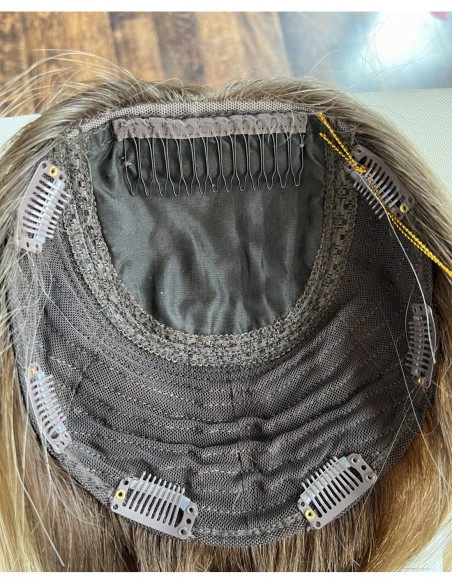 "KORNELIA 40-45 cm "TOPPER Z WŁOSÓW NATURALNYCH  PREMIUM