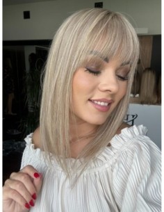 "Lio UR"- Mini topper z włosów naturalnych z grzywką 35cm 2