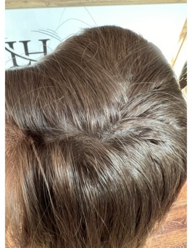 "Gabi z grzywką 40  cm Peruka z włosów naturalnych  falowanych "S/M" PREMIUM