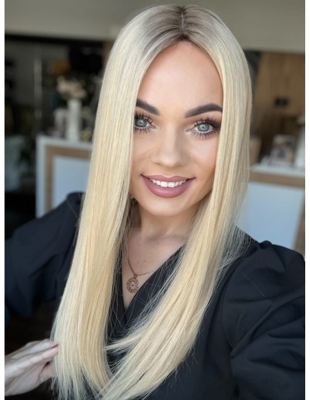 "KEJSI 55 CM  "DŁUGI TOPPER Z WŁOSÓW NATURALNYCH