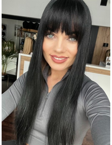 "FREYA 60 CM" DŁUGI TOPPER Z WŁOSÓW NATURALNYCH  Z GRZYWKĄ