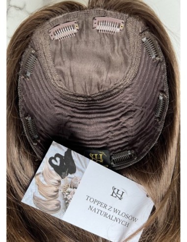 "ALICE 35 CM" TOPPER Z WŁOSÓW NATURALNYCH  SŁOWIAŃSKICH