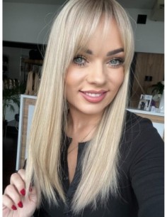 "ANIA  Z GRZYWKĄ 45-50 CM PREMIUM"-TOPPER Z WŁOSÓW NATURALNYCH 2