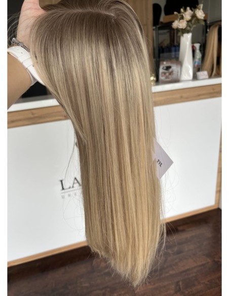 "ANIA  Z GRZYWKĄ 45-50 CM PREMIUM"-TOPPER Z WŁOSÓW NATURALNYCH