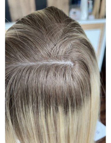 "ANIA  Z GRZYWKĄ 45-50 CM PREMIUM"-TOPPER Z WŁOSÓW NATURALNYCH