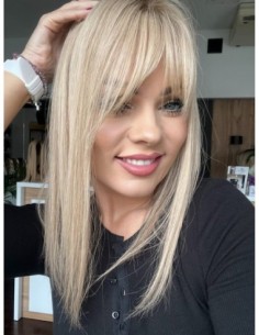 "Lio HL z grzywką"- Mini topper z włosów naturalnych  35cm