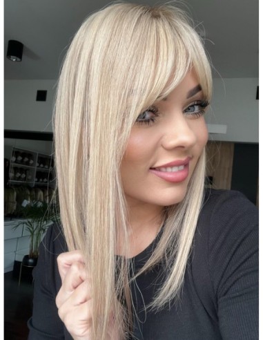 "Lio HL z grzywką"- Mini topper z włosów naturalnych  35cm