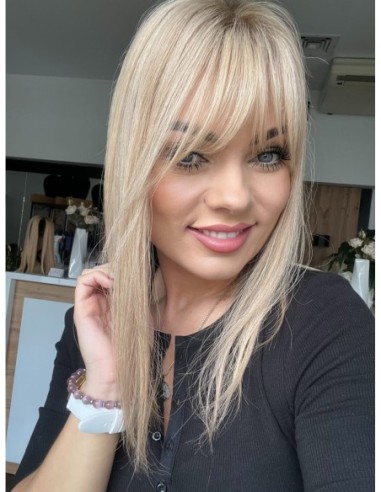 "Lio HL z grzywką"- Mini topper z włosów naturalnych  35cm