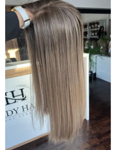 "Alina 60 cm" Długa peruka z włosów naturalnych  "S/M" PREMIUM