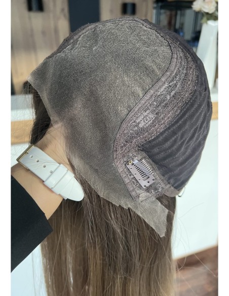 "Alina 60 cm" Długa peruka z włosów naturalnych  "S/M" PREMIUM