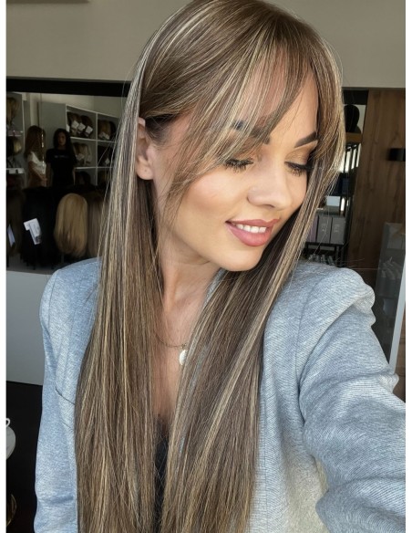 LOLA 55-60 CM Z GRZYWKĄ -TOPPER Z WŁOSÓW NATURALNYCH