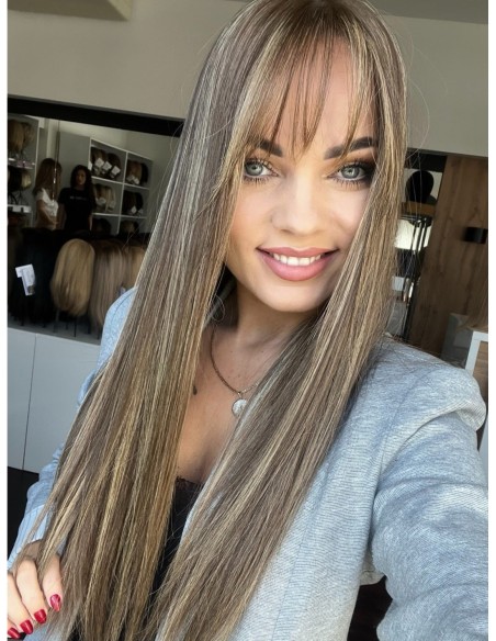 LOLA 55-60 CM Z GRZYWKĄ -TOPPER Z WŁOSÓW NATURALNYCH