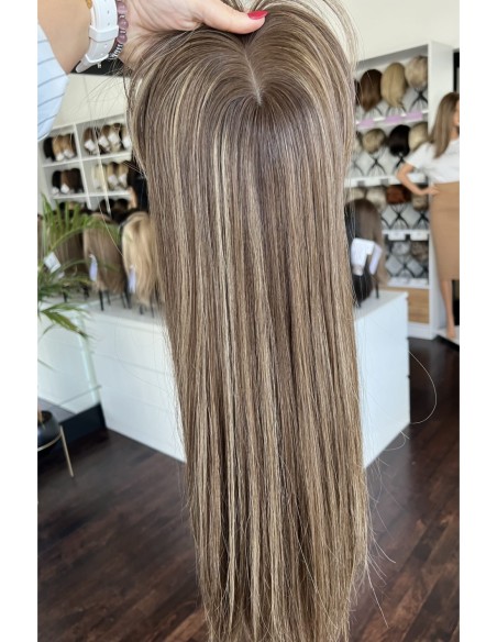 LOLA 55-60 CM Z GRZYWKĄ -TOPPER Z WŁOSÓW NATURALNYCH