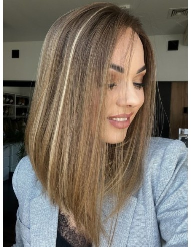 AMANDA 40 "S/M"-PERUKA LACE FRONT Z WŁOSÓW NATURALNYCH