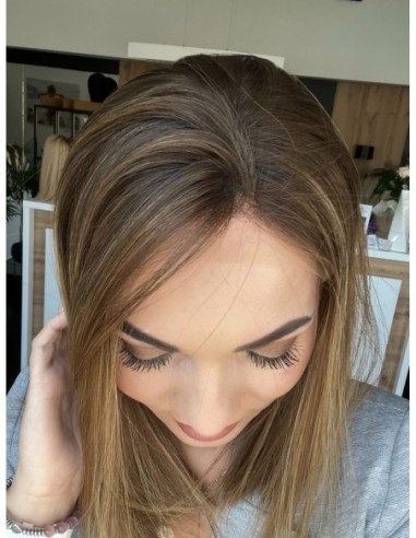 AMANDA 40 "S/M"-PERUKA LACE FRONT Z WŁOSÓW NATURALNYCH