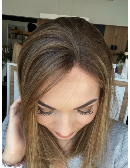 AMANDA 40 "S/M"-PERUKA LACE FRONT Z WŁOSÓW NATURALNYCH