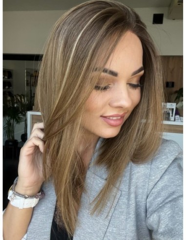 AMANDA 40 "S/M"-PERUKA LACE FRONT Z WŁOSÓW NATURALNYCH