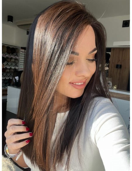 NILA 45-50 CM"S"-PERUKA LACE FRONT Z WŁOSÓW NATURALNYCH PREMIUM  VIRGIN