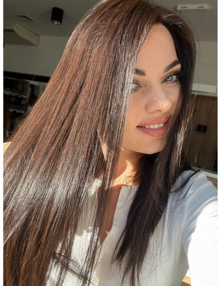 NILA 45-50 CM"S"-PERUKA LACE FRONT Z WŁOSÓW NATURALNYCH PREMIUM  VIRGIN