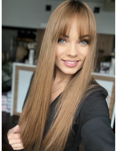 "COCO 60 CM"DŁUGI  TOPPER Z WŁOSÓW NATURALNYCH  Z GRZYWKĄ