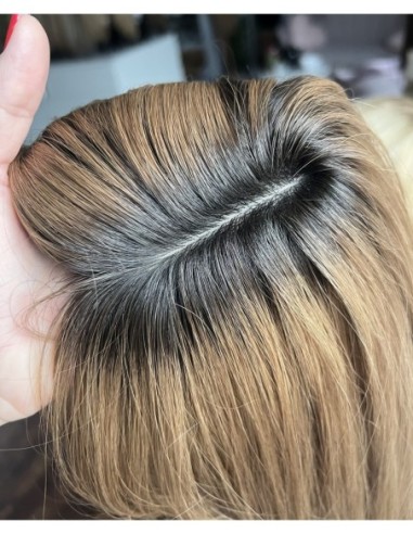 "COCO 60 CM"DŁUGI  TOPPER Z WŁOSÓW NATURALNYCH  Z GRZYWKĄ