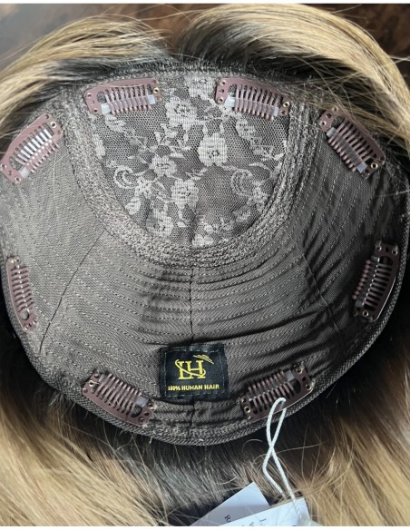 "COCO 60 CM"DŁUGI  TOPPER Z WŁOSÓW NATURALNYCH  Z GRZYWKĄ