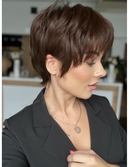 Mona- krótka peruka z włosów naturalnych  XS