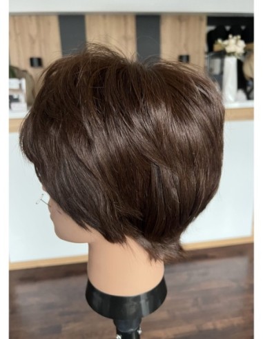 Mona- krótka peruka z włosów naturalnych  XS