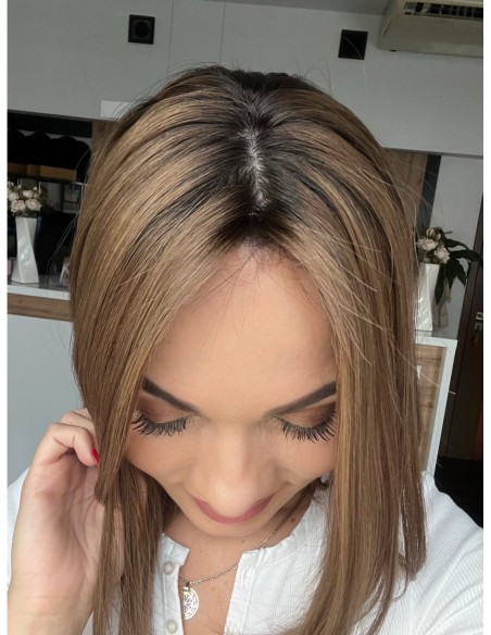 "JULIA 35 CM"   TOPPER Z WŁOSÓW NATURALNYCH